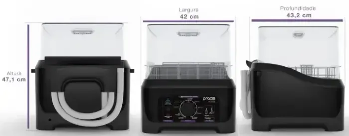 **Lava-Louças Praxis Portátil LLPP Semi-Automática 127V - Preta**