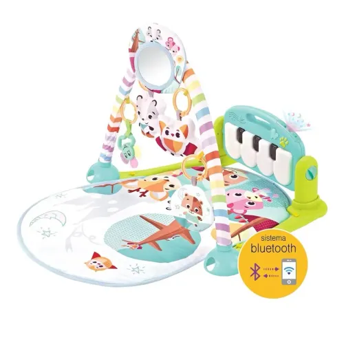 Tapete Musical Infantil de Atividades com Piano e Bluetooth, Maxi Baby, Pastime 2.0, Azul