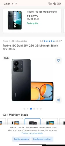 Celular xiome 13c 256 gb