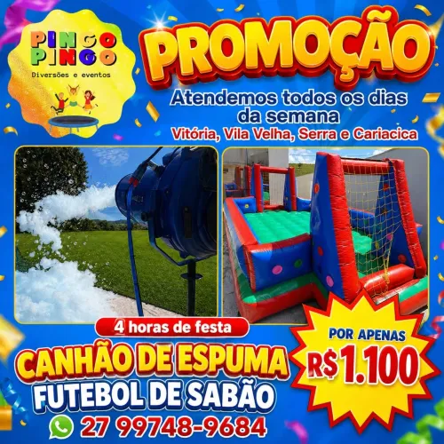 Futebol de Sabão e Canhão de sabão 