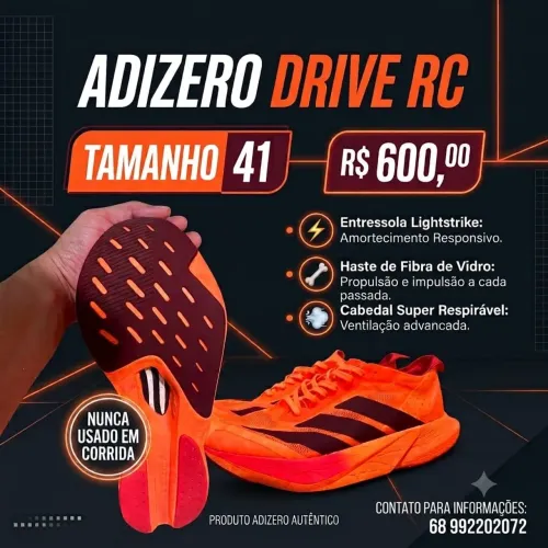 Tênis Semi Novo Adizero Drive RC (Nunca usado em corrida)