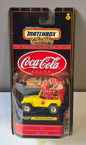 Miniatura Vintage Matchbox Jeep Wrangler 1998 Coca Cola Oficial 