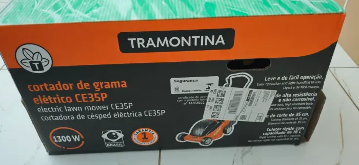 Cortador de grama elétrico tramontina 220v