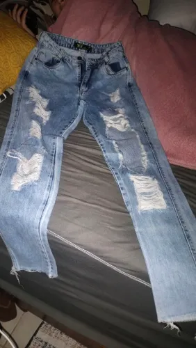 Calça jeans cós alto feminina