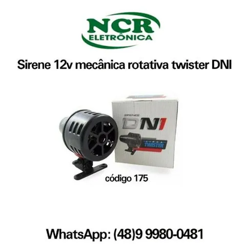 Sirene 12V mecânica rotativa twister dni 3712