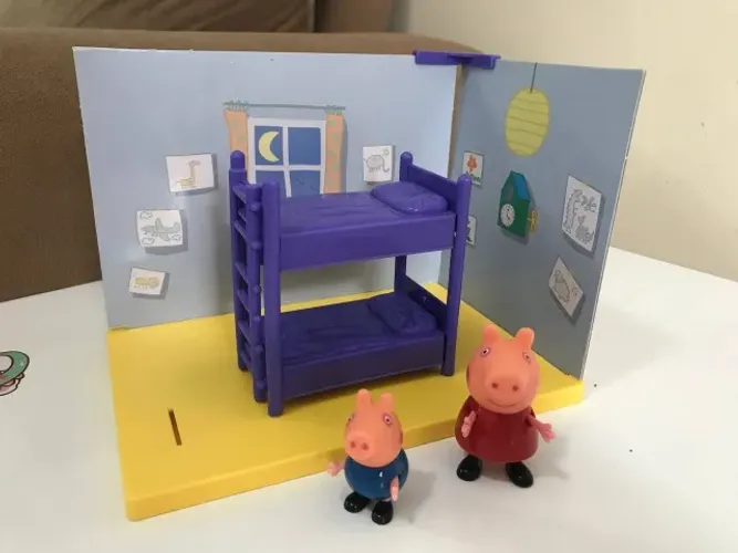 Playset da Peppa Cama/Beliche + Personagens Peppa e George