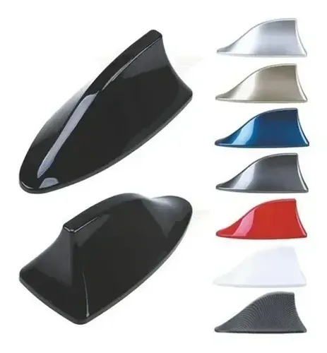 Antena Shark Tubarão - Receptiva - Preto / Branco / Vermelho / Prata - Fácil Instalação