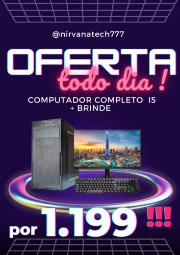 Computador completo com garantia e nota fiscal , novo !!