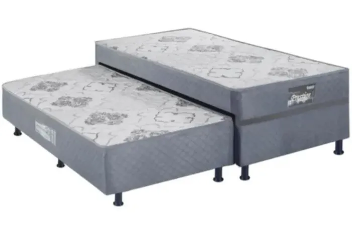 Cama Box Solteiro com Auxiliar Prestige Molas Ensacadas