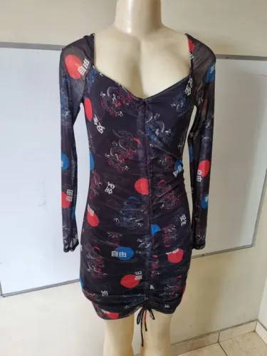 Vestido estampa oriental