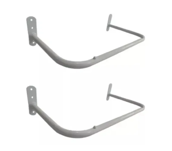 2 Arara De Roupa Para Parede Loja Casa Reta 80cm
