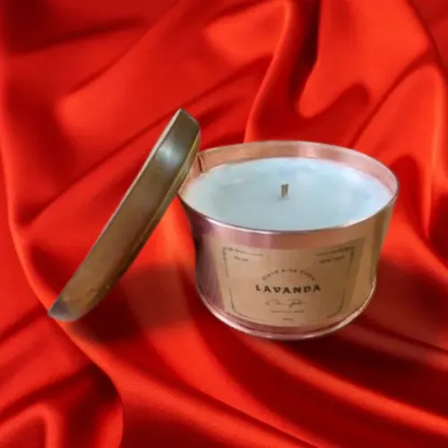Lata em cobre puro vela vários aromas