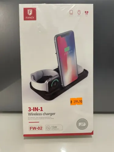Carregador Fancy Indução 3 em 1