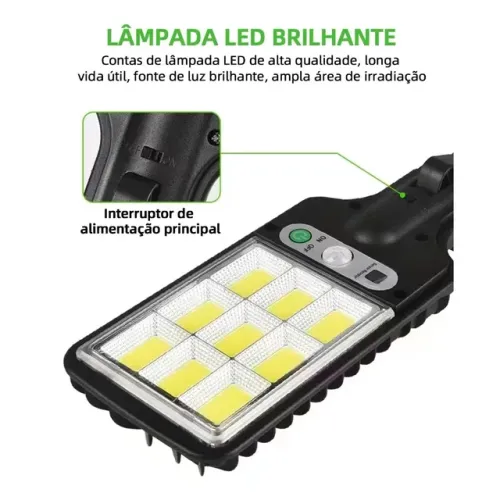 Luz Solar Exterior Com Controle Remoto