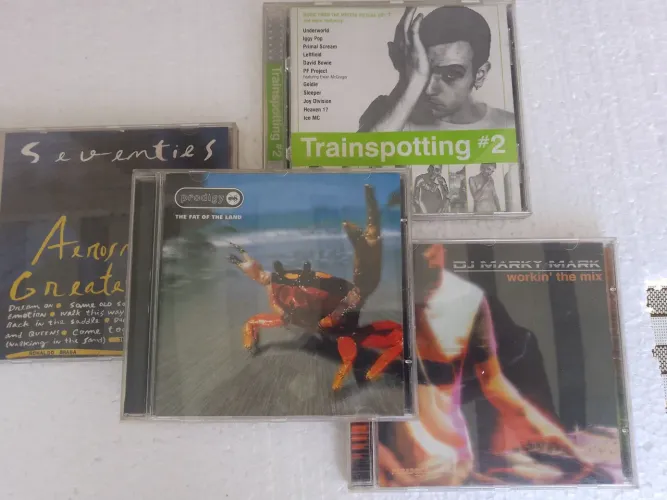 Kit 4 Cd's PRODIGY - TRAINSPOTTING 2 - AEROSMITHS - DJ MARKY MARK
