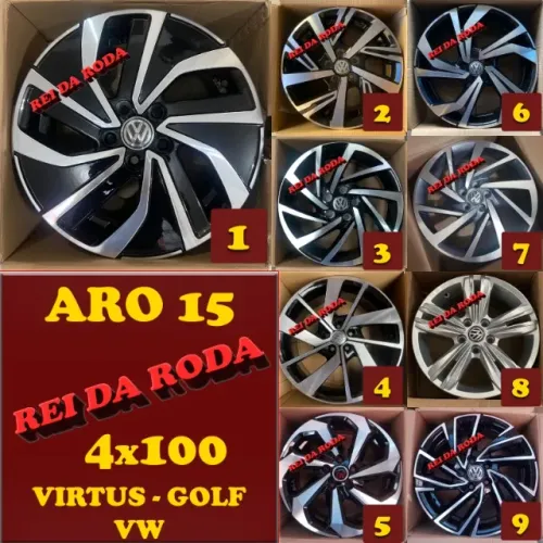 Jogo de Rodas - VW-Polo, Virtus, Golf.- ARO15 - Modelos Variados!! A partir R$2.290,00