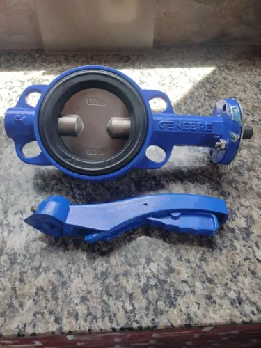 Válvula borboleta wafer 4"polegadas genebre c base o atuador 