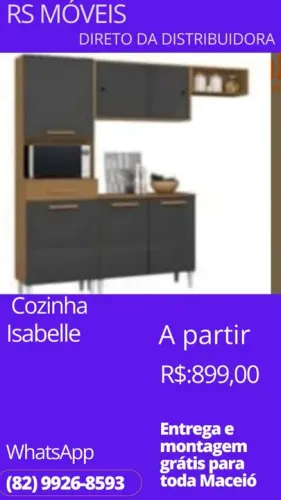 Armário de cozinha, entrega e montagem grátis para toda Maceió