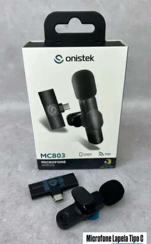 Microfone de Lapela sem fio para Android e IOS - Entrega GRÁTIS