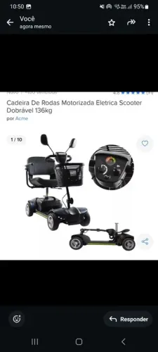 Scooter motorizada novo