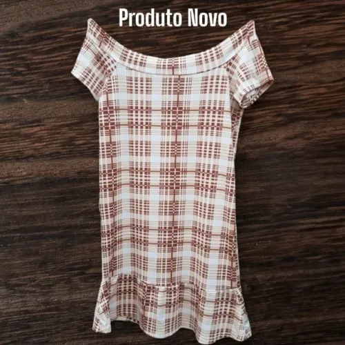 Vestido em Malha Xadrez