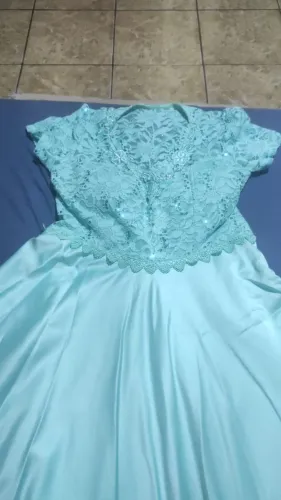 Vestido Longo Para Festa Verde Tiffany