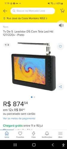 Tv De 5 Leadstar D5 Com Tela Led Hd