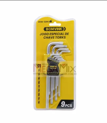 Jogo de Chaves Torx 9 Peças - Bomvink