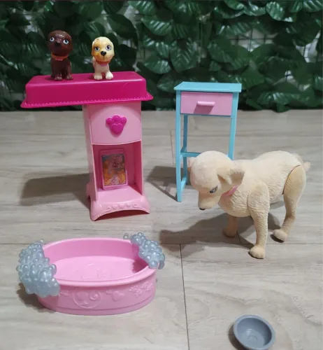 barbie pets - lavradora e seus filhotes - playset salão de beleza pet # mattel dreamhouse
