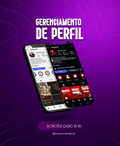 Gerenciamento de perfil/ DESIGNER GRÁFICO FREELANCER