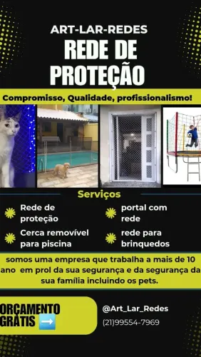 Redes de proteção para bebês e crianças