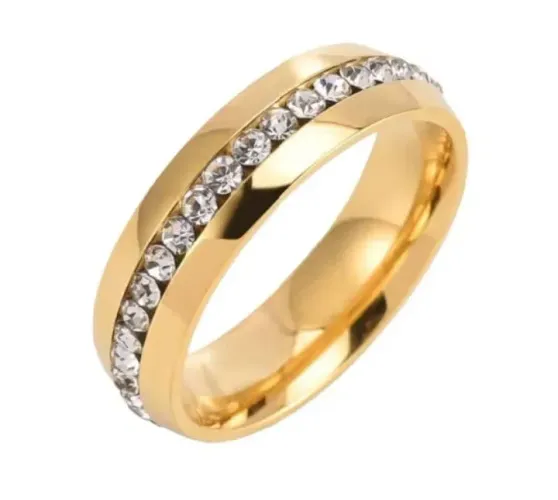 Anel com brilhantes moeda antiga tamanho 19