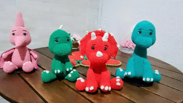 Dinossauros de Crochê - Lindos e Divertidos!