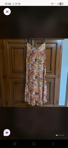 Saia longa estampada floral - Tamanho M