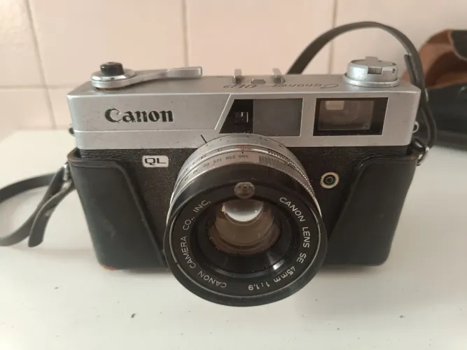 Máquina Canon Canonet QL19 Preta/Cinza não sei se funciona
