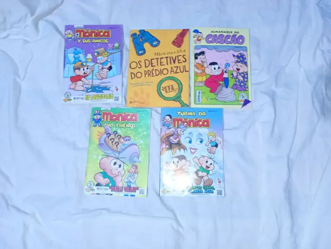 Menos CELULAR E +LEITURA INFANTIL TURMA DA MÔNICA E LIVRO DE OS DETETIVES DO PRÉDIO AZUL