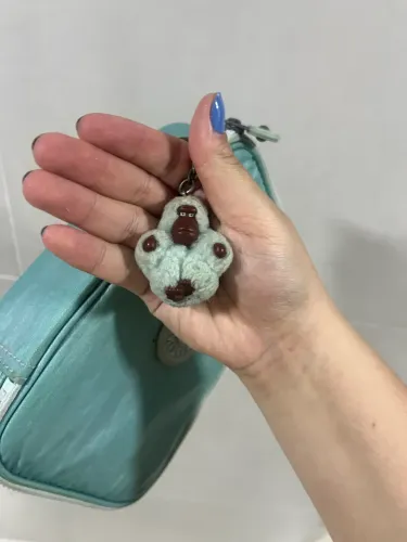 Estojo Kipling azul metálico 