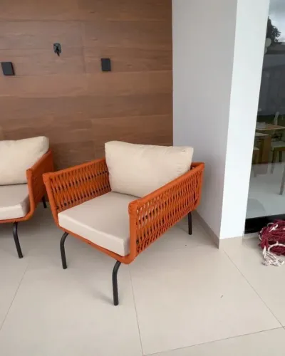 POLTRONA DE CORDA NÁTICA P/  VARANDA, PISCINA, JARDIM (UND)