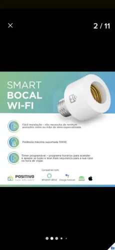 Smart Wi-Fi p/lâmpada 