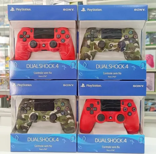 Camuflado ou vermelho Controles DualShock 4 Playstation 4  - Novo