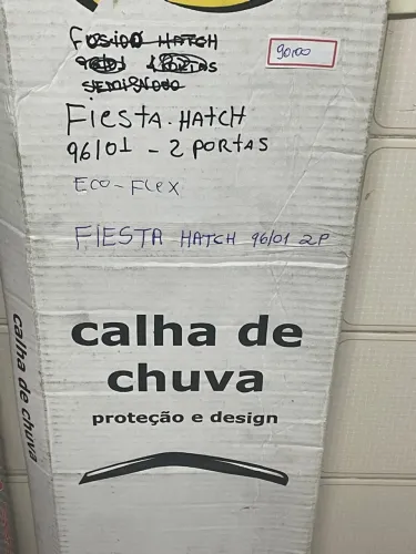 Calha de chuva Fiesta hatch 96/01 2 portas instalado