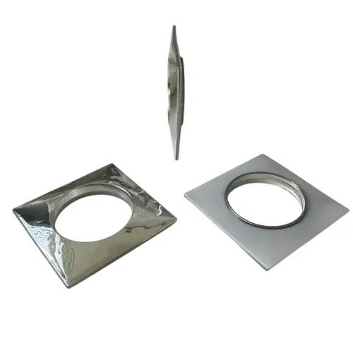 Kit 28 Ilhós Quadrado Padrão Para Cortina Varão 28mm Prateado e Branco