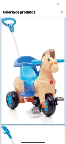 triciculo veículo para bebê potó 2 em 1 - Azul