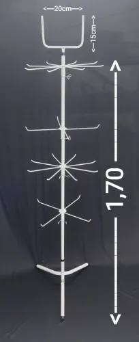 Expositor  de chão com 4 aranhas branco 