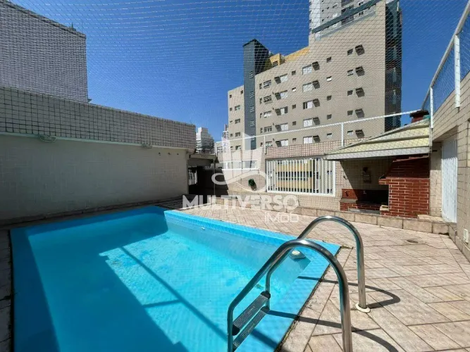 Cobertura Duplex 239m² Piscina Privativa 3 Vagas Demarcadas Gonzaga / Santos