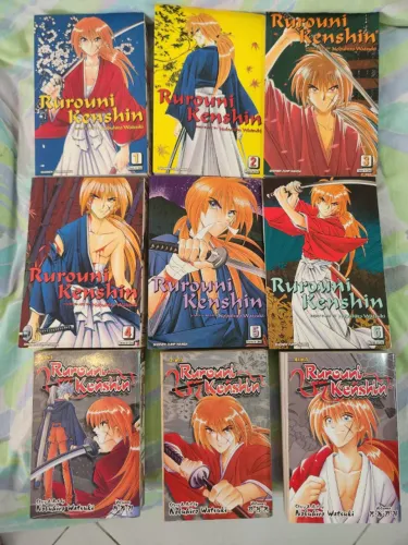 Rurouni Kenshin - Samurai X - Coleção MISTA - Completo 9 Vols 3-em-1 - Mangá em INGLÊS