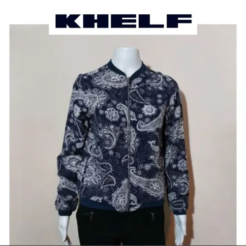 Jaqueta Bomber Floral azul