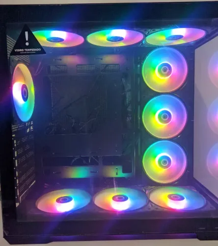 Gabinete Gamer Preto Aquário (NOVO) 10 Fans ARGB