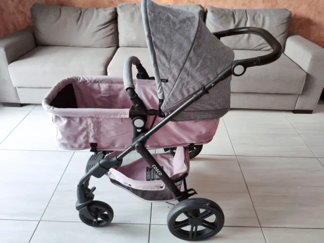 Carrinho de Bebê Cosco Kids + Bebê Conforto Excelente Estado