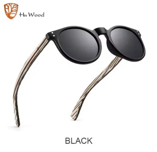 Oculos de Sol HuWood Excelente Qualidade Com Armação de Madeira Clara Lentes Polarizadas
